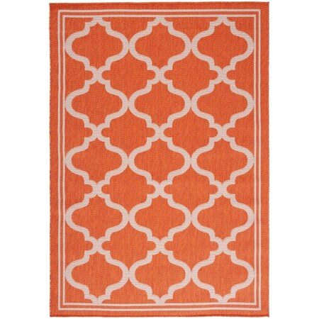 Safavieh 5 x 8 ft. Bermuda Indoor & Outdoor Rectangle Power Loomed Rug Rust & Ivory BMU810P-5